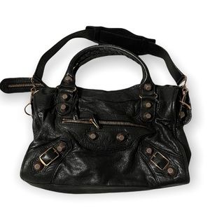 Balenciaga Black Leather Satchel